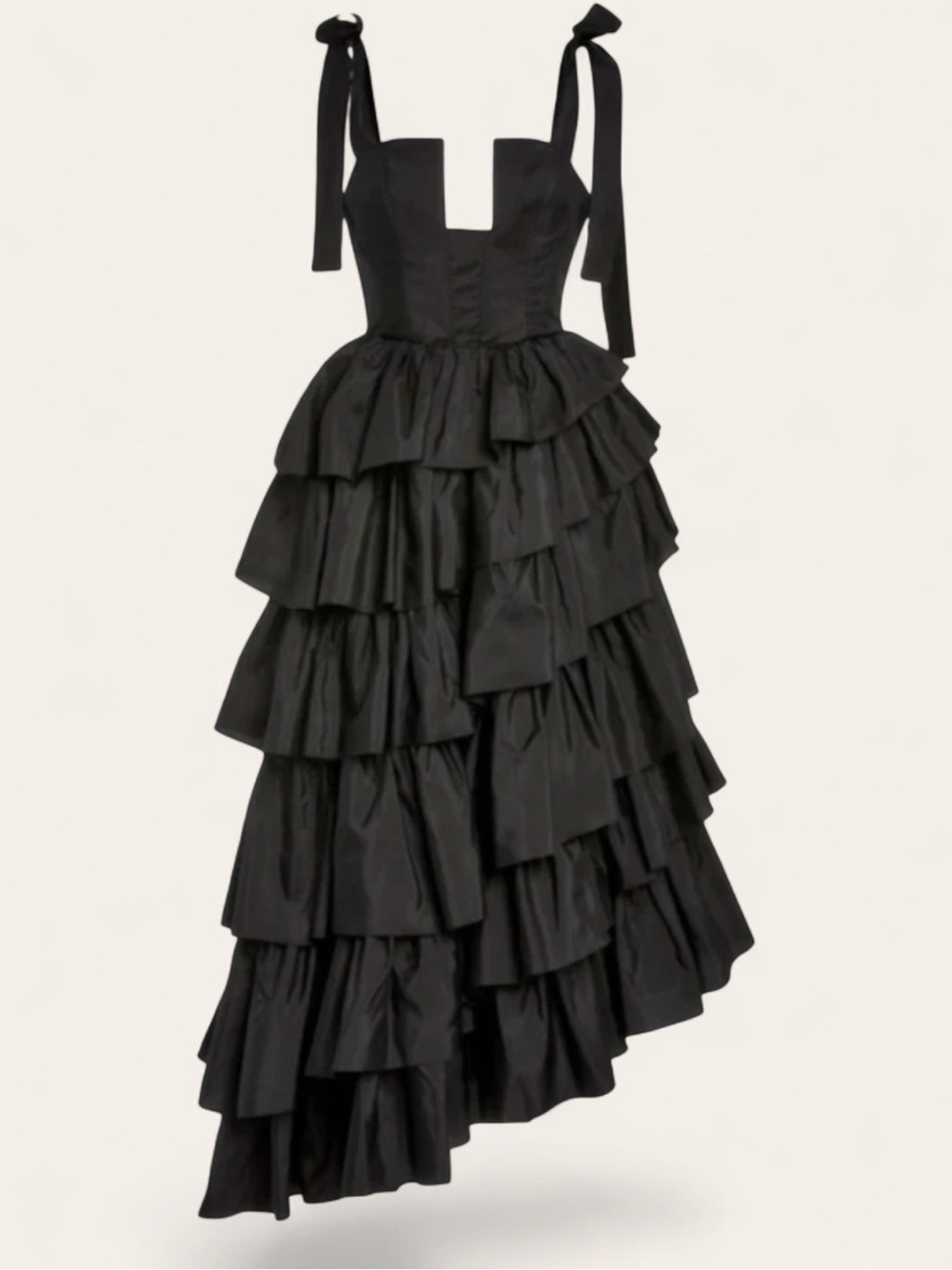 ULLA JOHNSON Silk Valentina Ruffle Tier Gown Size 4